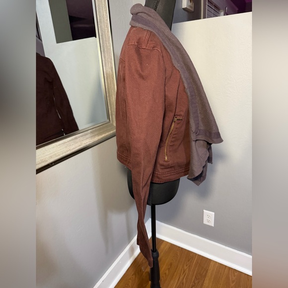 BKE Flyaway Denim Boho Jacket in bitter chocolate size small. - Picture 4 of 9